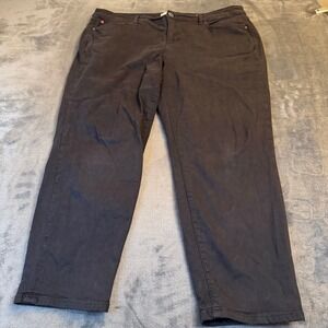 SLINK JEANS Curvy Black High Rise Straight Leg Pants Women's Size 18 38x27"